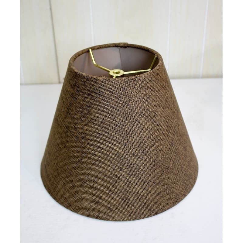 6x12x9 Hard Back Empire Lamp Shade - Chocolate Burlap