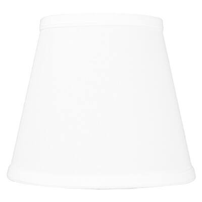 5x8x7 Empire Hardback White Linen Edison Clip-On Lampshade