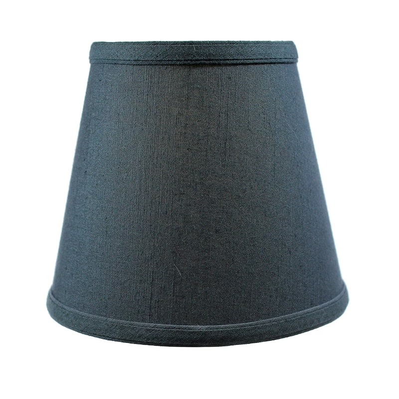 5x8x7 Textured Slate Blue Hard Back Lampshade with Gold Lining-Edison Clip On