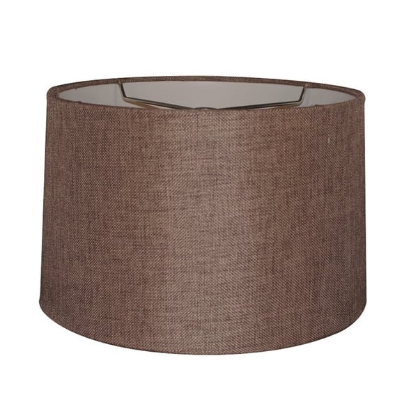 12x14x10 Hardback Drum Lamp Shade Chocolate Burlap 12x14x10 Hardback Drum Lamp Shade Chocolate Burlap