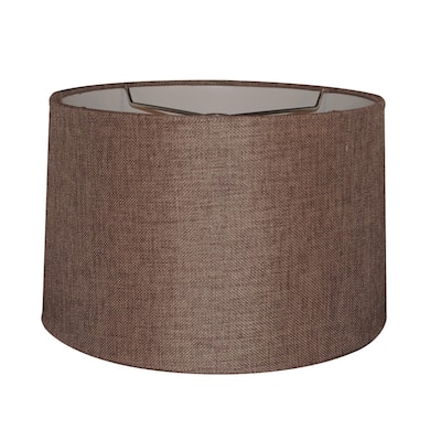12x14x10 Hardback Drum Lamp Shade Chocolate Burlap
