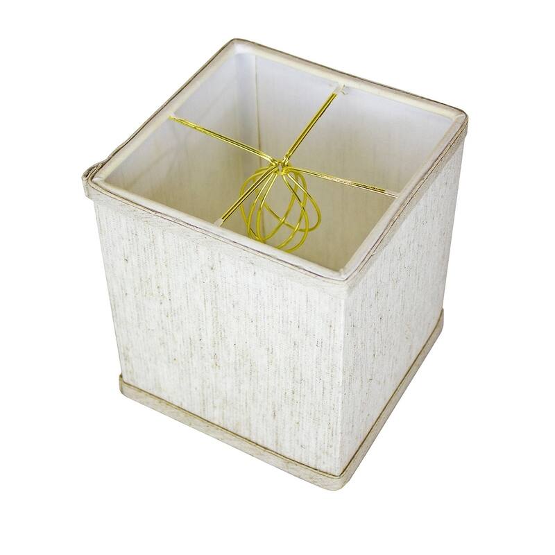 Rectangular Drum Lampshade (6x6) (6x6) x 7 Textured Oatmeal