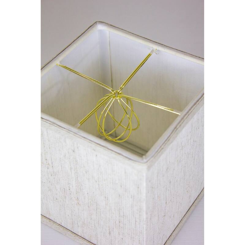 Rectangular Drum Lampshade (6x6) (6x6) x 7 Textured Oatmeal