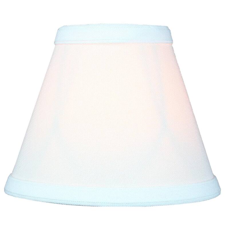 3x6x5 Chandelier White Linen Clip-On Lampshade