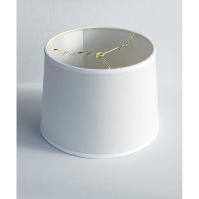 12x14x10 White Linen Drum Lampshade