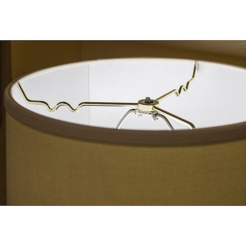 12x14x10 White Linen Drum Lampshade