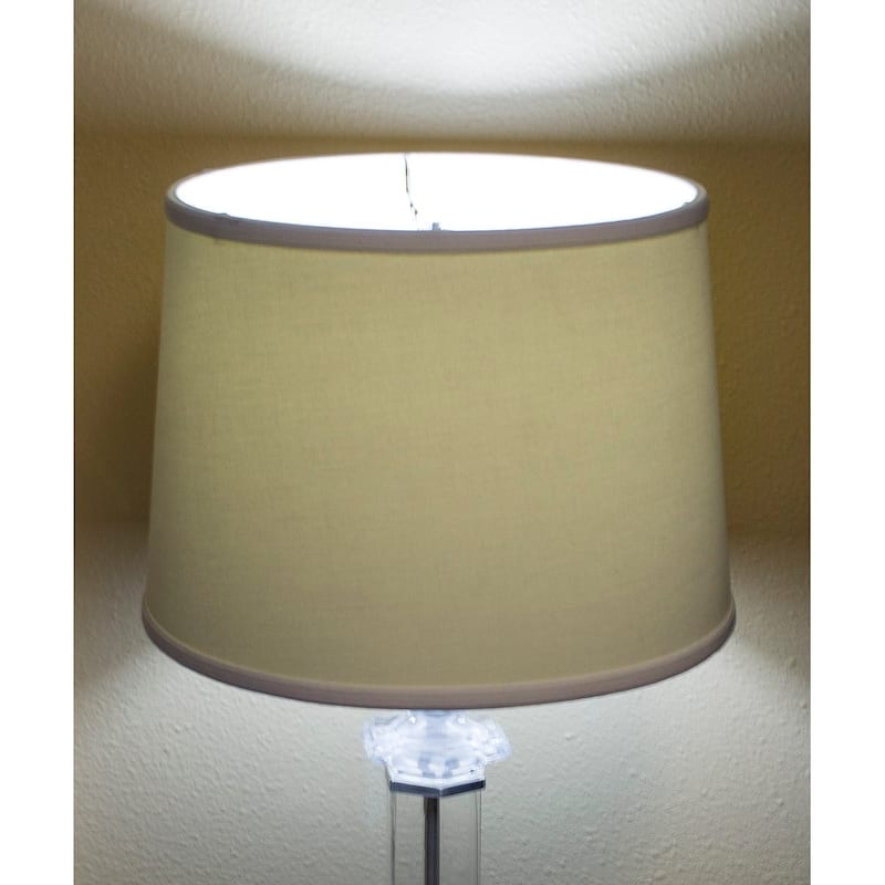12x14x10 White Linen Drum Lampshade