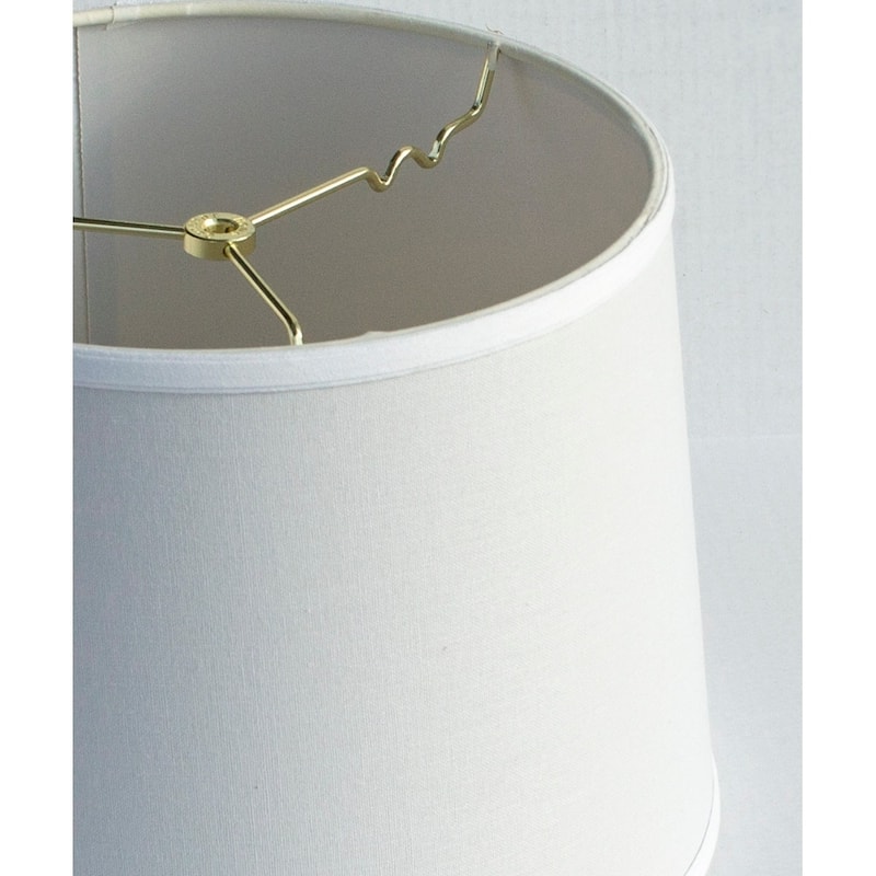 12x14x10 White Linen Drum Lampshade