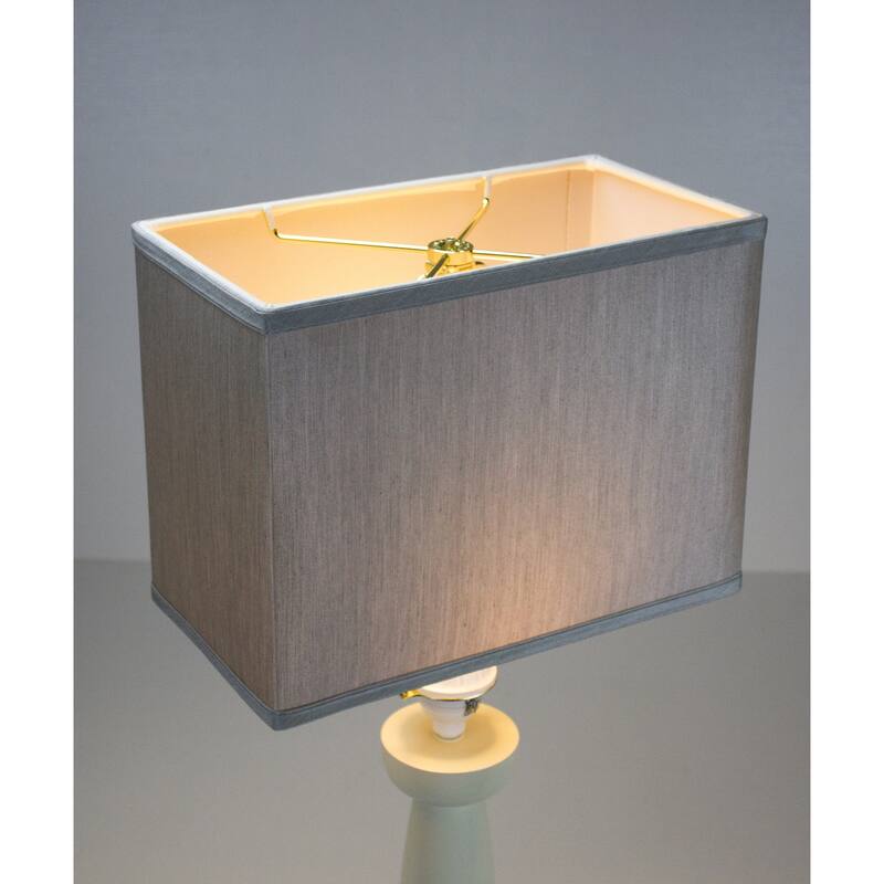 Rectangular Drum Lampshade (6.5x12) (6.5x12) x 9 Bavarian Gray Fabric