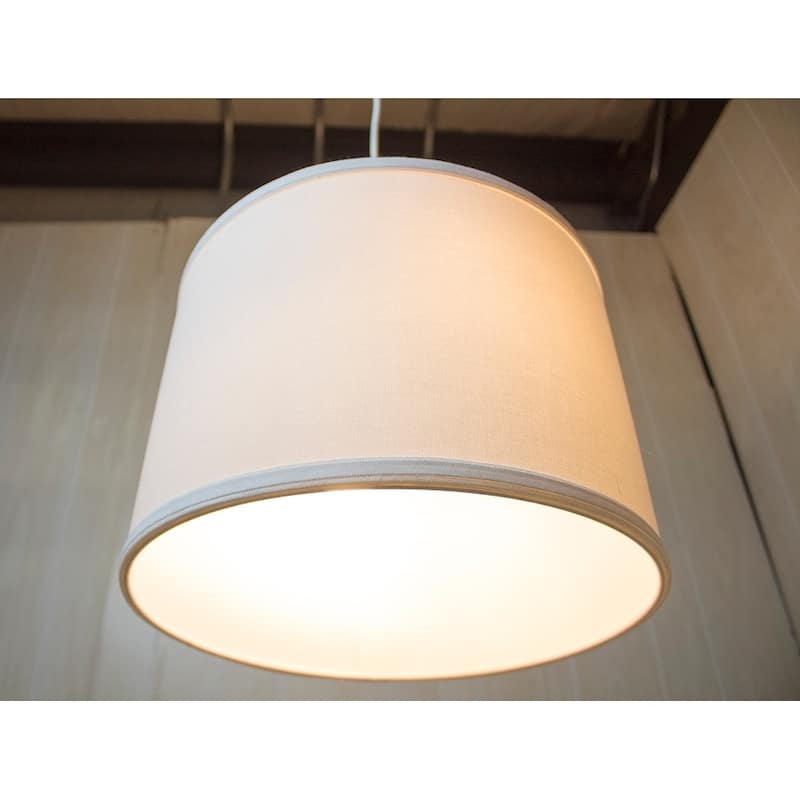 14x14x10 Drum Lamp Shade Premium White Linen