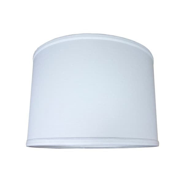 white linen drum shade