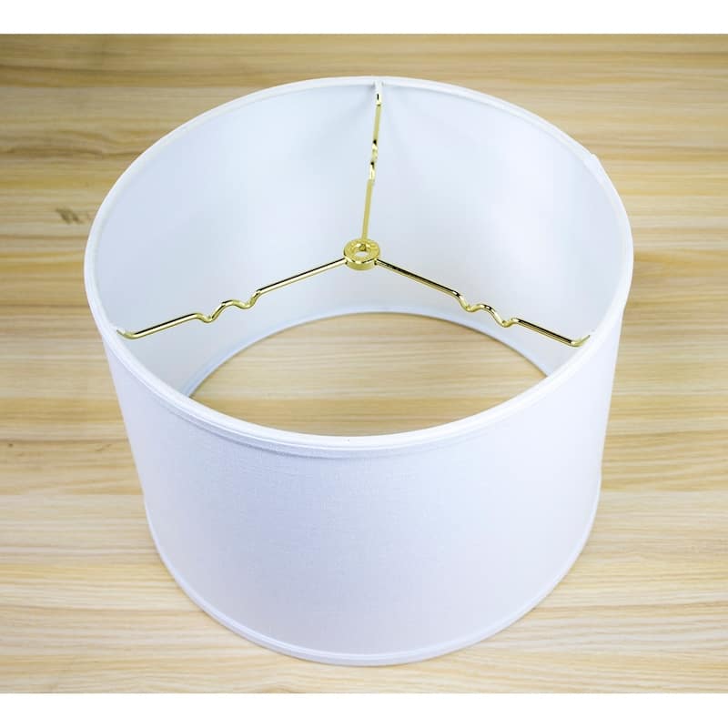 14x14x10 Drum Lamp Shade Premium White Linen