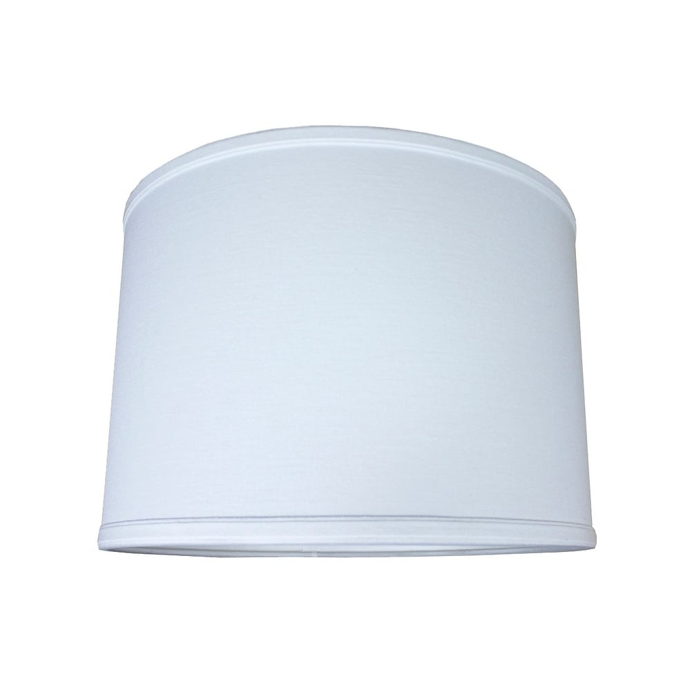 14x14x10 Drum Lamp Shade Premium White Linen