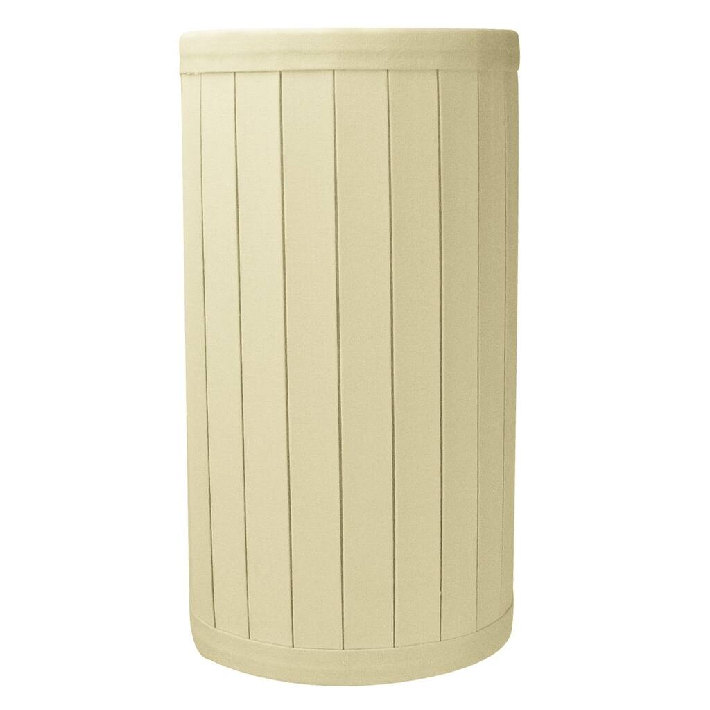 4.5x4.5x8.38 Hardback UNO Crisp Pleat Drum Lamp Shade Eggshell