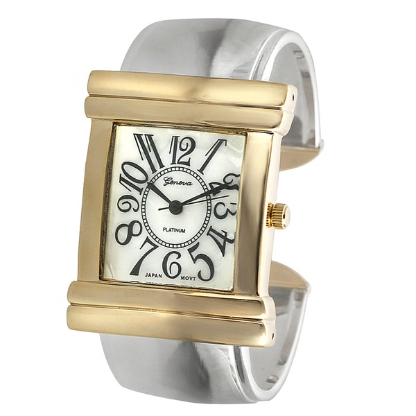 Geneva Platinum Womens Large Number Dial Watch   Shopping