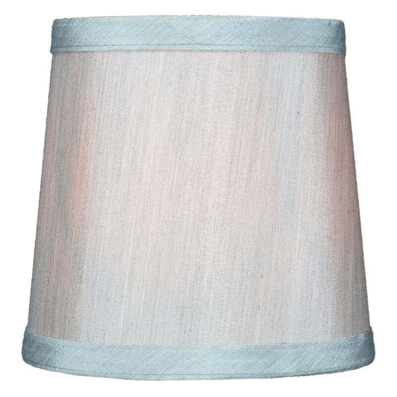 5x6x5 Grey Drum Chandelier Clip-On Lampshade