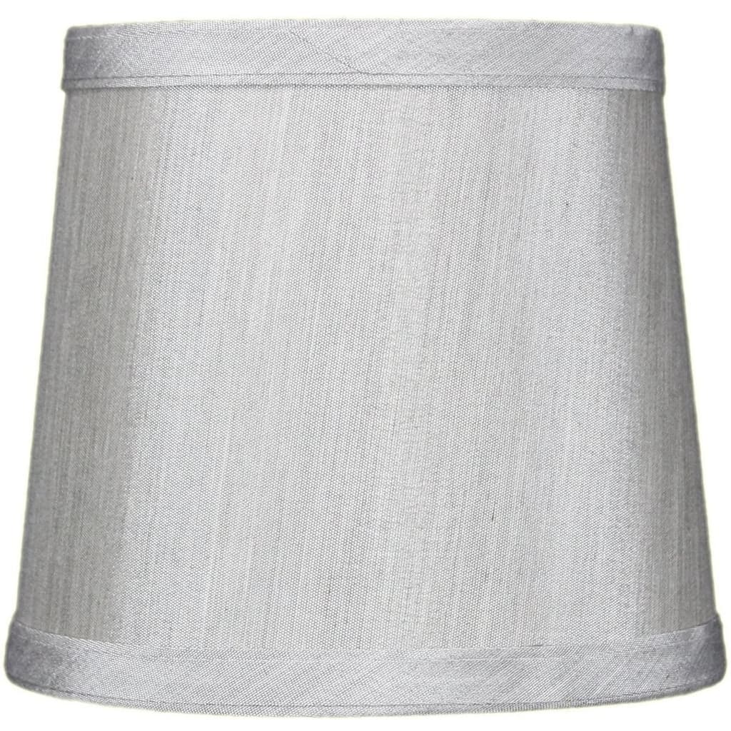 5x6x5 Grey Drum Chandelier Clip-On Lampshade