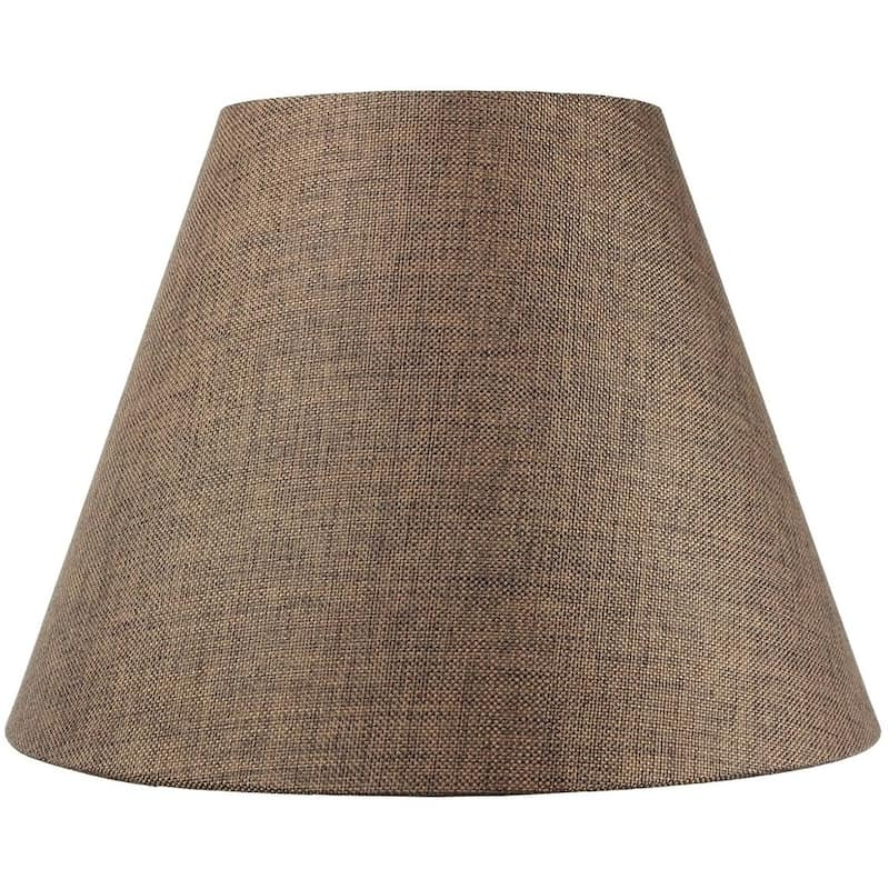 8x16x12 Hard Back Empire Lampshade - Chocolate Burlap
