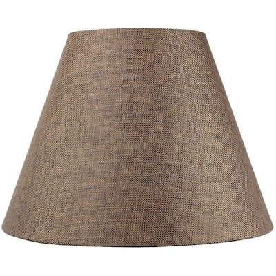 8x16x12 Hard Back Empire Lampshade - Chocolate Burlap