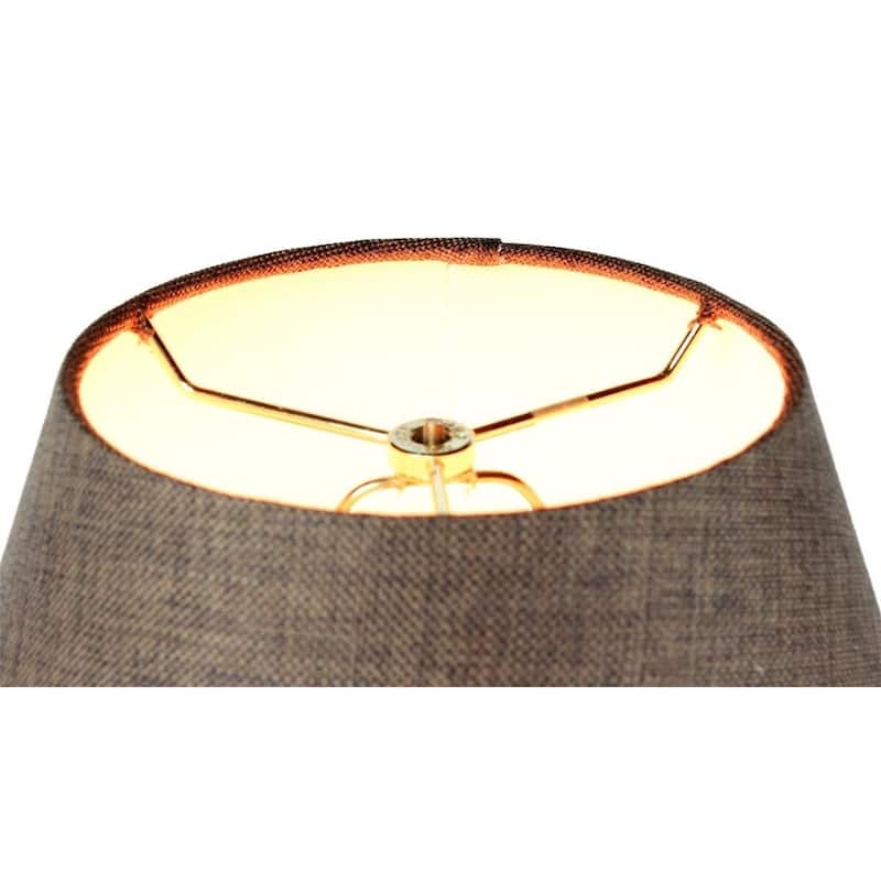 8x16x12 Hard Back Empire Lampshade - Chocolate Burlap