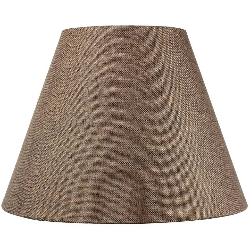 8x16x12 Hard Back Empire Lampshade - Chocolate Burlap
