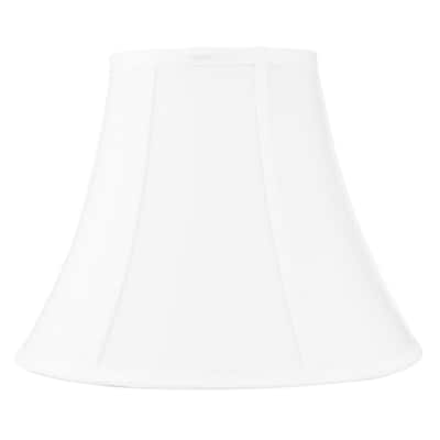 7x14x11 White Bell Shantung Lampshade