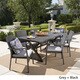 Adina Outdoor 7-piece Rectangular Wicker Aluminum Dining Set with Cushions by Christopher Knight Home - Thumbnail 2