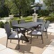 Adina Outdoor 7-piece Rectangular Wicker Aluminum Dining Set with Cushions by Christopher Knight Home - Thumbnail 9