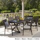Adina Outdoor 7-piece Rectangular Wicker Aluminum Dining Set with Cushions by Christopher Knight Home - Thumbnail 15