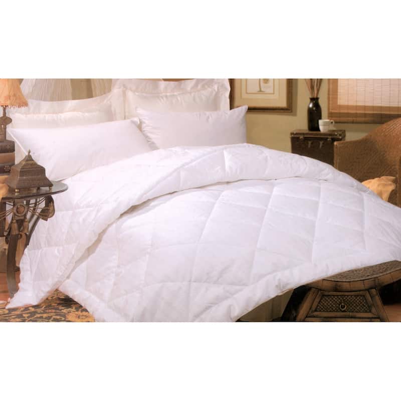 Silk-filled Damask Stripe 260 Thread Count Comforter - Full - Queen