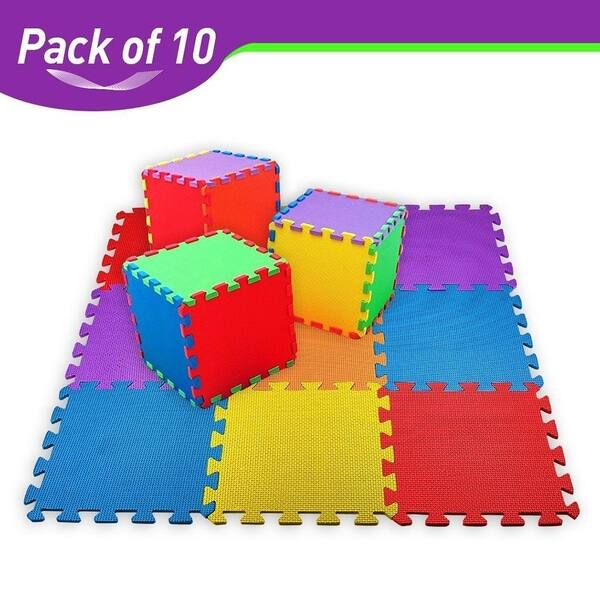 Shop Creative Time Floor Mat 10 Tile Multi Color Exercise Mat