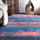 preview thumbnail 2 of 6, Nuloom Navy Blue/Pink/Orange Vintage-inspired Faded Mist Tribal Florid Nylon Area Rug
