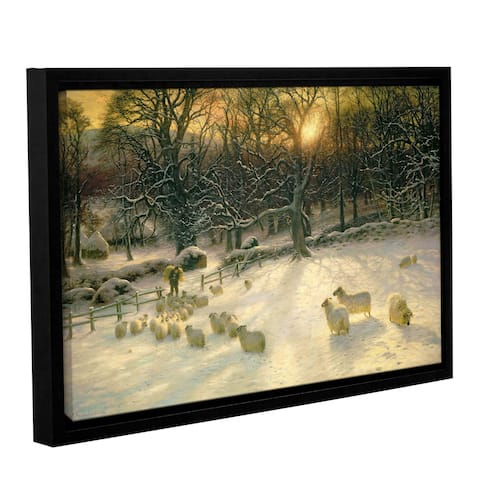 Joseph Farquharson's 'The Shortening Winter's 'Day Is Near A Close' Gallery Wrapped Floater-framed Canvas
