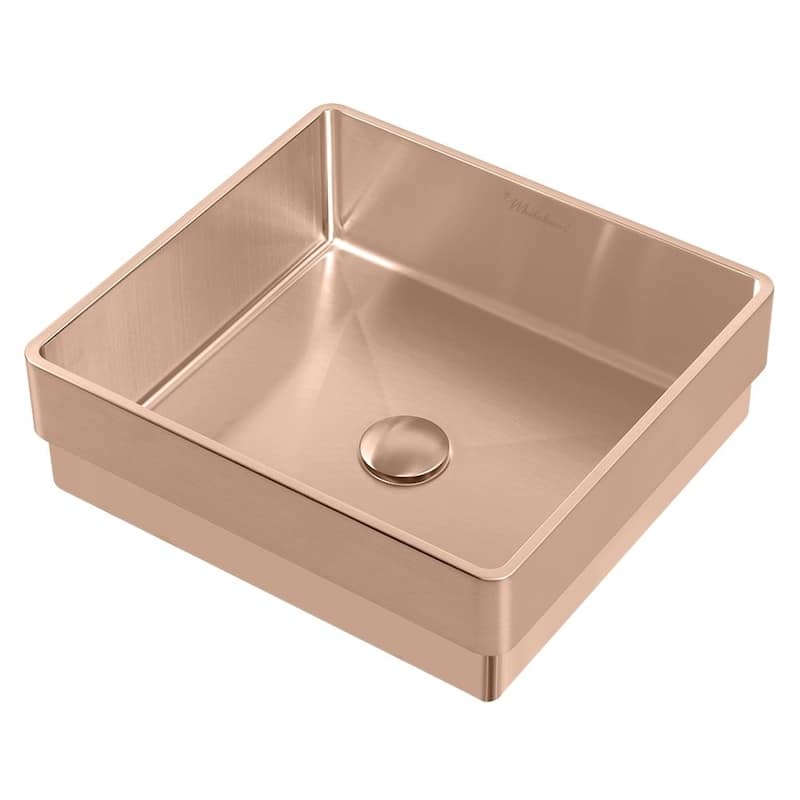 Whitehaus Collection Noah Plus Semi-recessed Center-drain Basin - Copper