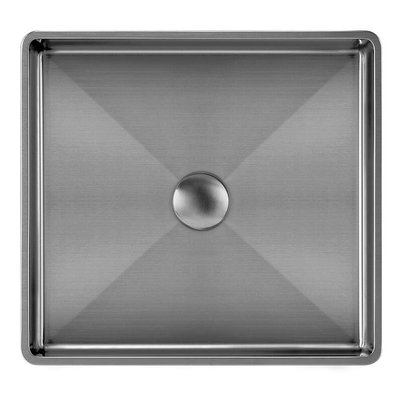 Whitehaus Collection Noah Plus Semi-recessed Center-drain Basin
