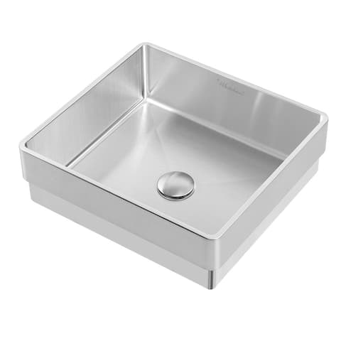 Whitehaus Collection Noah Plus Semi-recessed Center-drain Basin