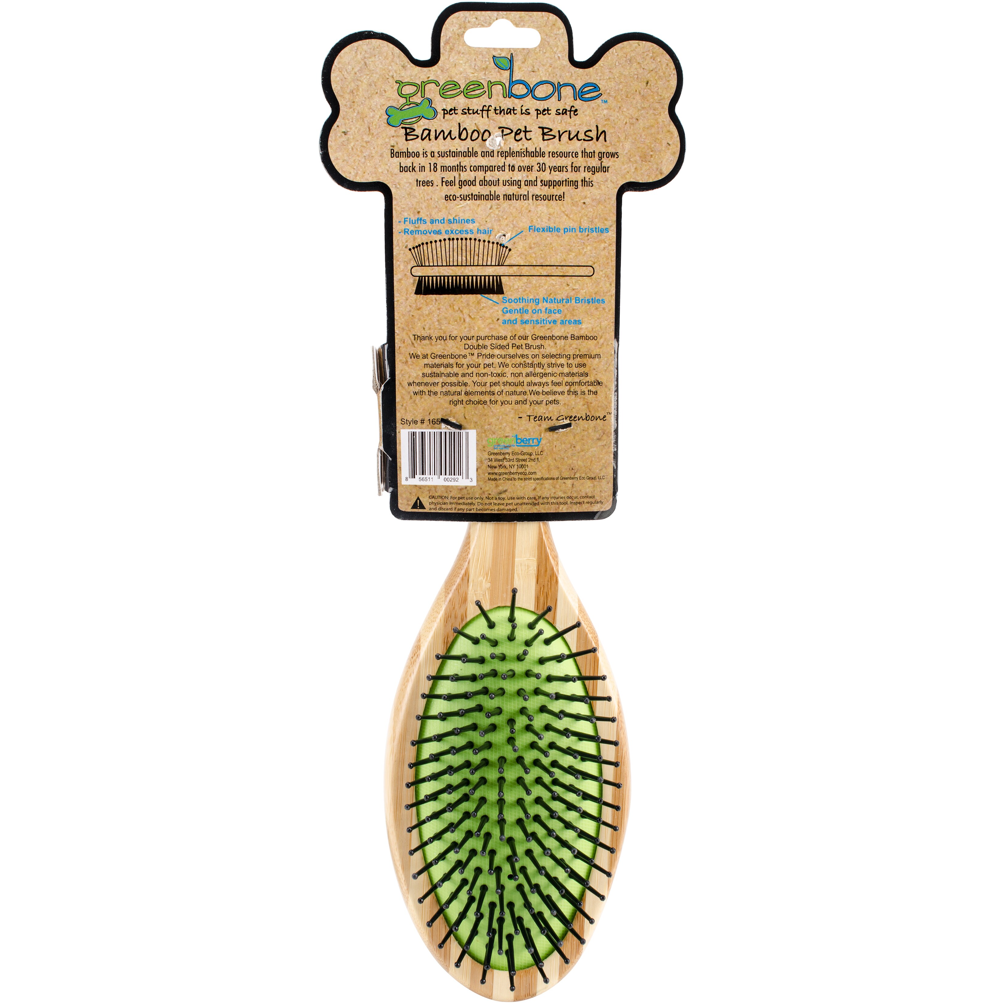 Shop Dogspa Natural Bamboo Double Sided Grooming Brush Free