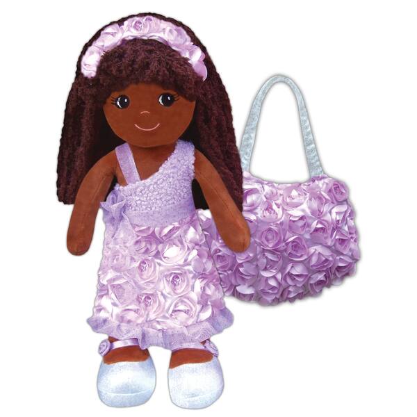 The Victoria doll purse bead knit wrist purse in black thread and purplemulti beads with gold frame handmade child/'s purse