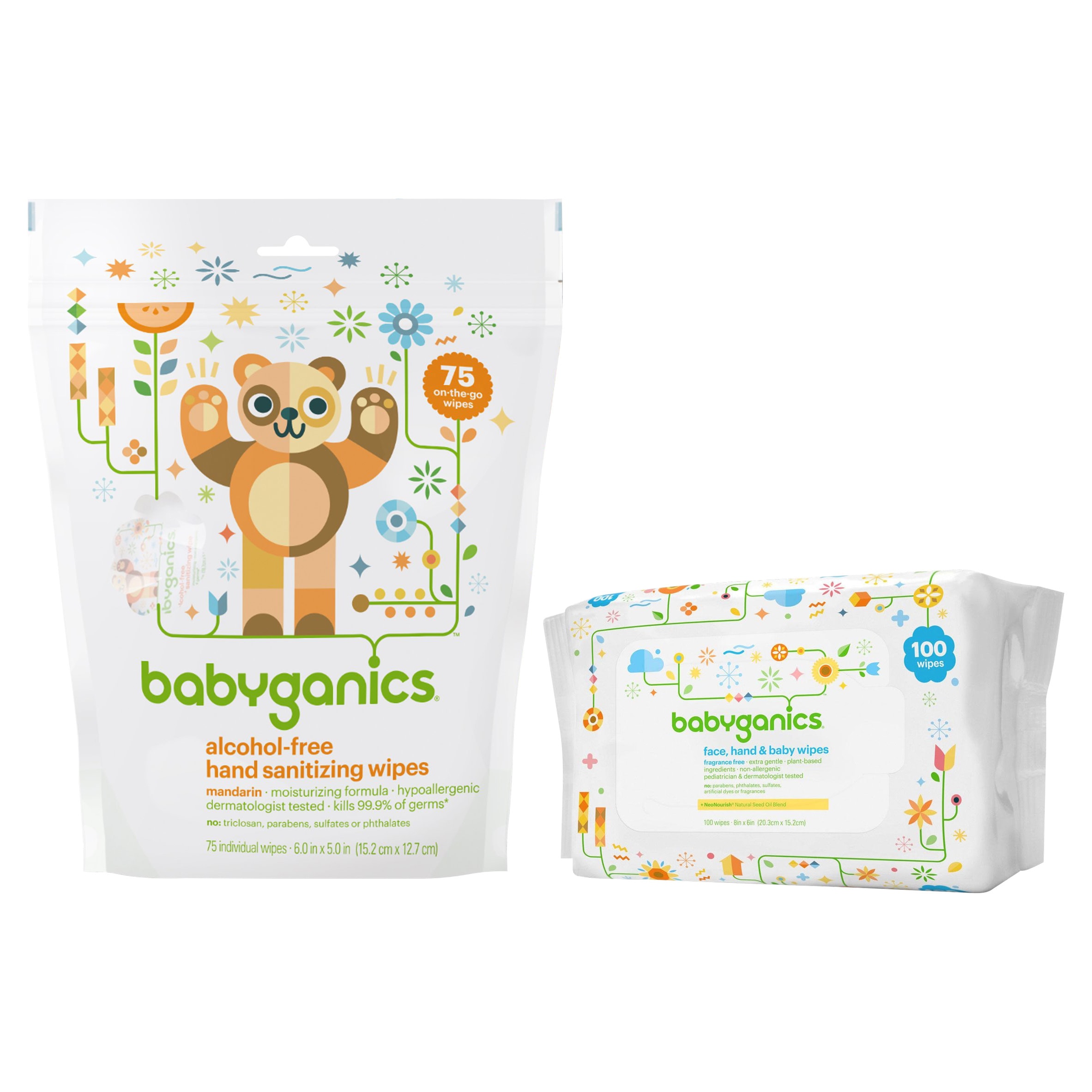 babyganics hand sanitizing individual packet wipes