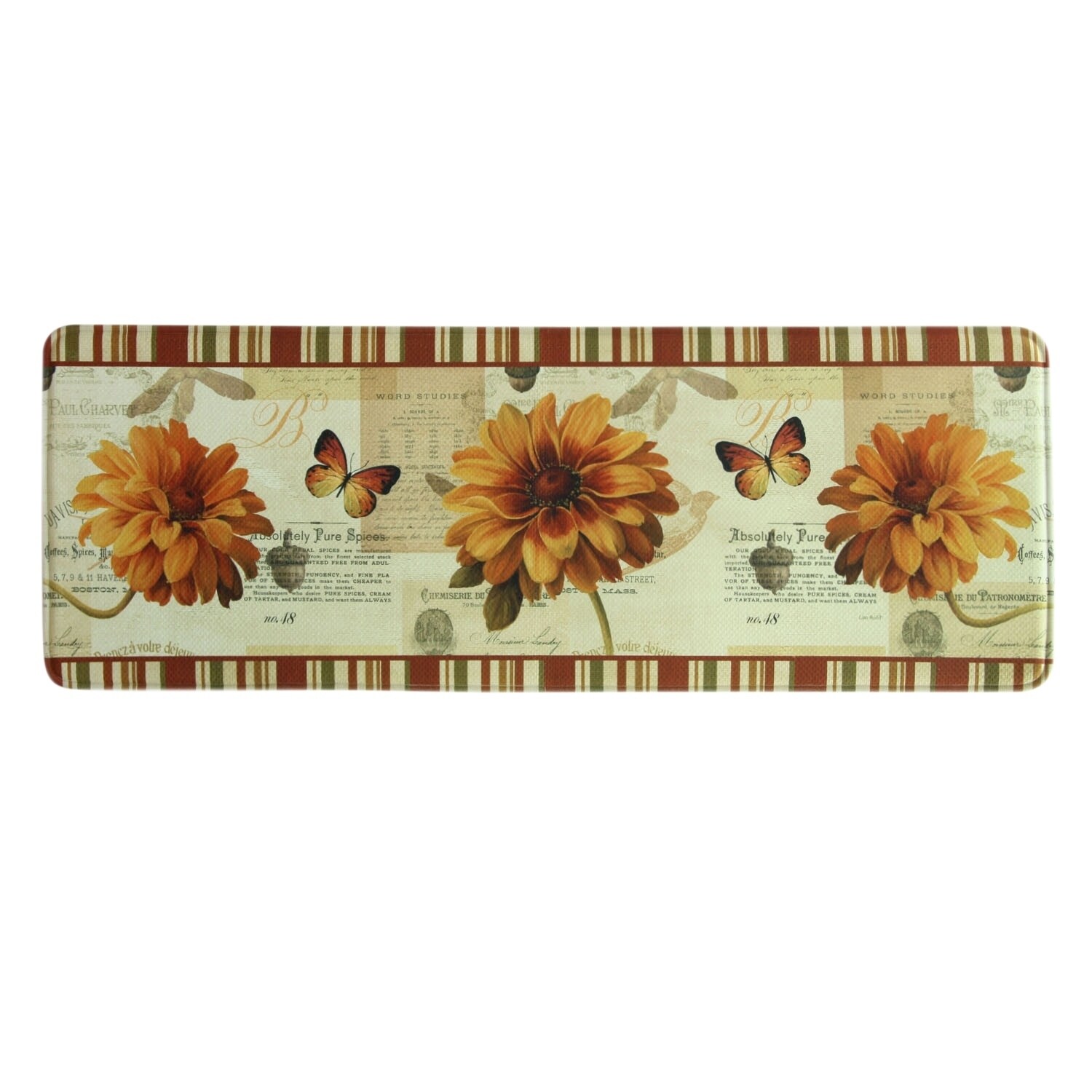 Shop Printed Memory Foam Fall In Love Kitchen Runner By Bacova