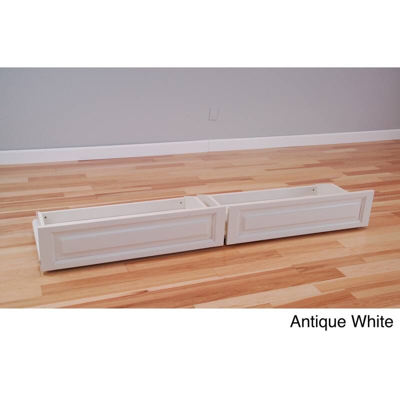 Porch & Den Dent Full Size Futon Storage Drawers - Antique White
