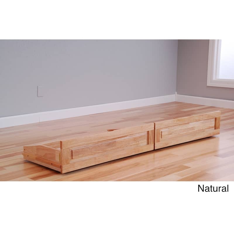 Porch & Den Dent Full Size Futon Storage Drawers - Natural