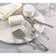 preview thumbnail 2 of 2, Textured Design Modern Style Stainless Steel Cheese Cutlery - Set of 4 - Silver