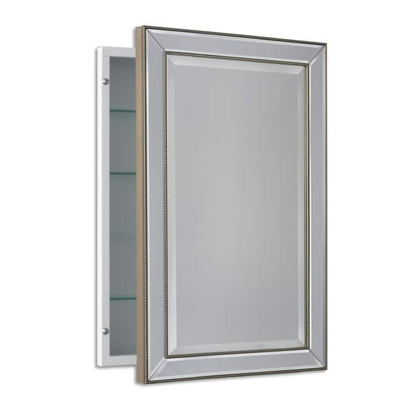 Shop Headwest Metro Beaded Recessed Medicine Cabinet Silver