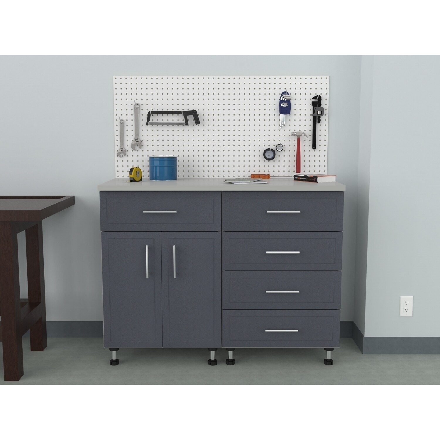 Closetmaid Progarage 4 Piece Garage Storage Cabinet Set Grey Ebay