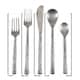 preview thumbnail 4 of 2, Textured Design Modern Stainless Steel Flatware - Set of 5 pcs