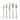 Ribbed Design Texture Stainless Steel Flatware - Set of 5 - Silver