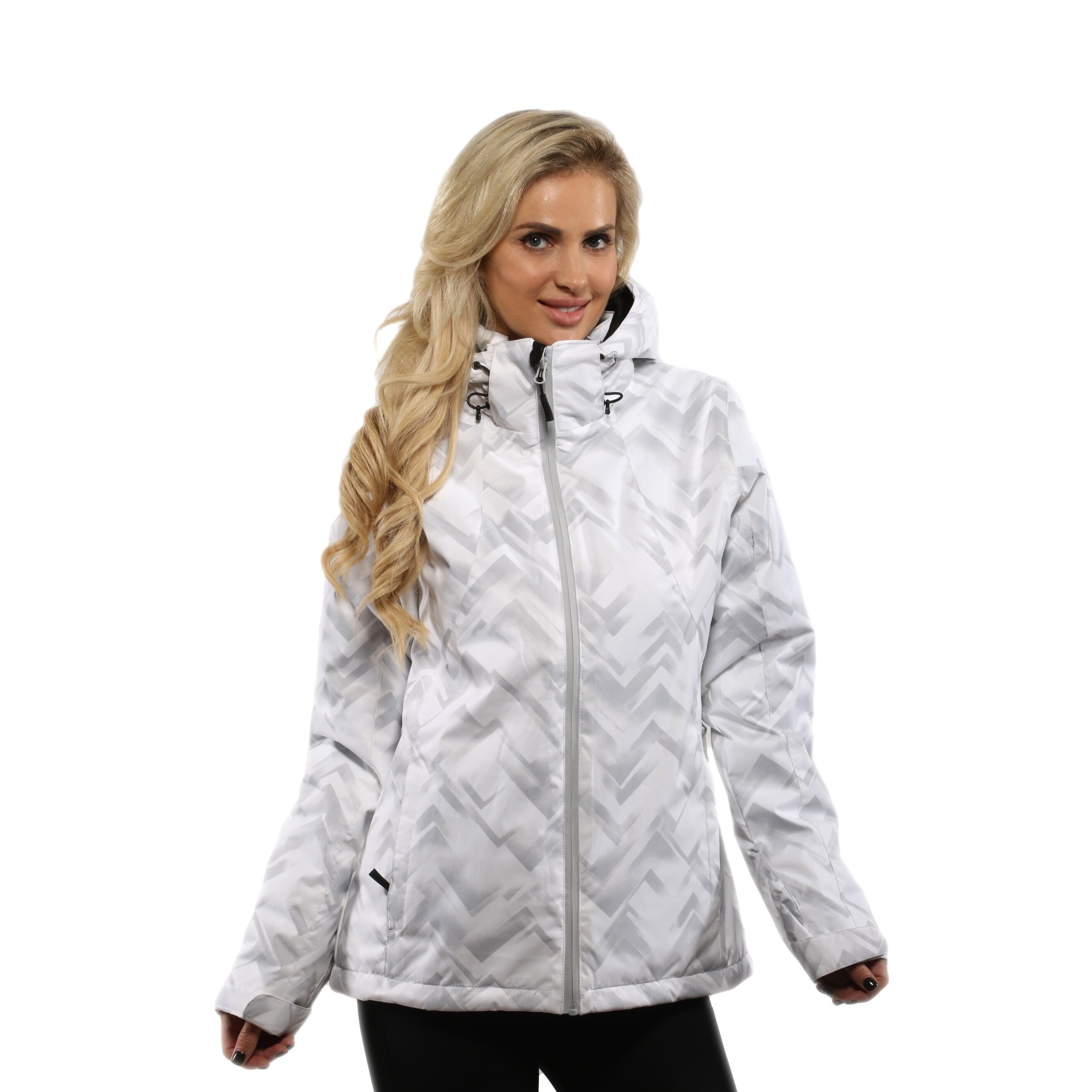 white snow jacket womens