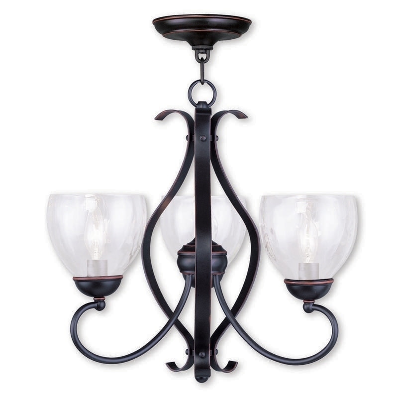 Livex Lighting Brookside 3 Light Olde Bronze Chandelier - Chandeliers For Bedrooms by Overstock.com