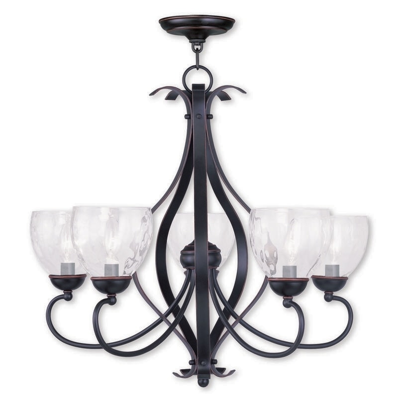 Livex Lighting Brookside 5 Light Olde Bronze Chandelier - Chandeliers For Bedrooms by Overstock.com